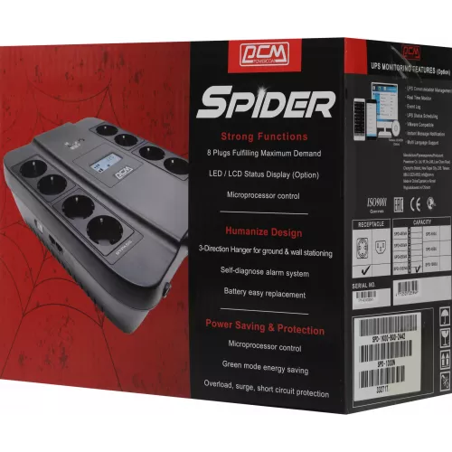 Источник бесперебойного питания Powercom Spider SPD-1000N 550Вт 1000ВА черный