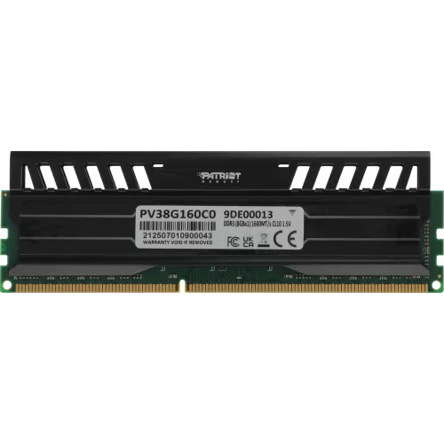 Память DDR3 8GB 1600MHz Patriot PV38G160C0 Viper 3 RTL Gaming PC3-12800 CL10 DIMM 240-pin 1.5В с радиатором Ret