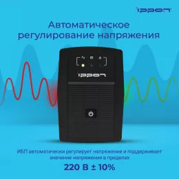 Источник бесперебойного питания Ippon Back Basic 1050 Euro 600Вт 1050ВА черный