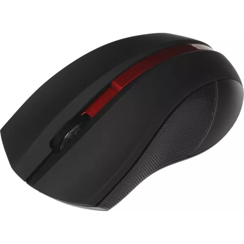 Мышь Оклик 615MW черный/красный оптическая 1200dpi беспров. USB для ноутбука 3but (412861)