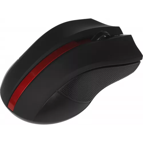 Мышь Оклик 615MW черный/красный оптическая 1200dpi беспров. USB для ноутбука 3but (412861)