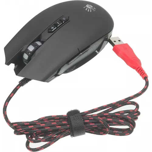 Мышь A4Tech Bloody Q80 черный оптическая 6200dpi USB 8but (Q80 BLACK)