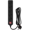 Сетевой фильтр PC Pet AP01006-1.8-B 1.8м (5 розеток) черный (пакет ПЭ)