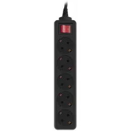 Сетевой фильтр PC Pet AP01006-1.8-B 1.8м (5 розеток) черный (пакет ПЭ)