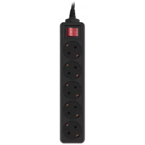 Сетевой фильтр PC Pet AP01006-1.8-B 1.8м (5 розеток) черный (пакет ПЭ)