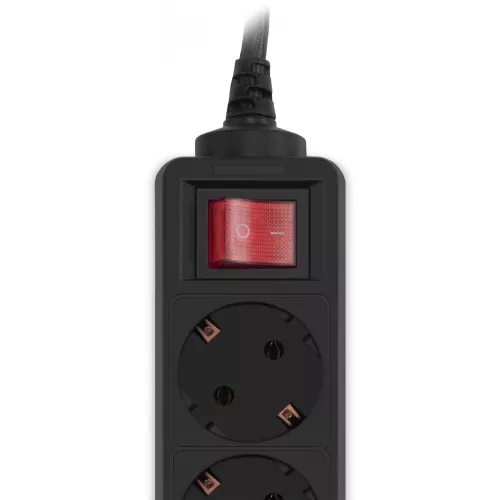 Сетевой фильтр PC Pet AP01006-1.8-B 1.8м (5 розеток) черный (пакет ПЭ)