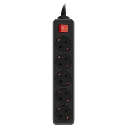 Сетевой фильтр PC Pet AP01006-3-B 3м (5 розеток) черный (пакет ПЭ)