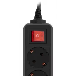 Сетевой фильтр PC Pet AP01006-3-B 3м (5 розеток) черный (пакет ПЭ)
