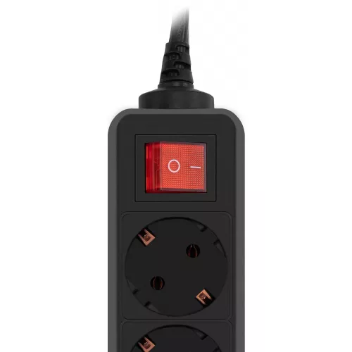 Сетевой фильтр PC Pet AP01006-3-B 3м (5 розеток) черный (пакет ПЭ)