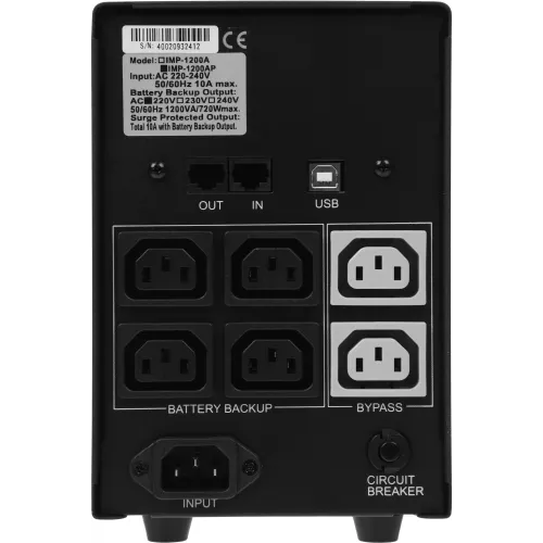 Источник бесперебойного питания Powercom Imperial IMP-1200AP 720Вт 1200ВА черный