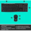 Клавиатура + мышь Logitech MK270 клав:черный мышь:черный USB беспроводная Multimedia (920-004518)