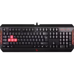 Клавиатура A4Tech Q100 черный USB for gamer LED (Q100 USB) кабель 1.8м