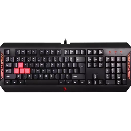Клавиатура A4Tech Q100 черный USB for gamer LED (Q100 USB) кабель 1.8м