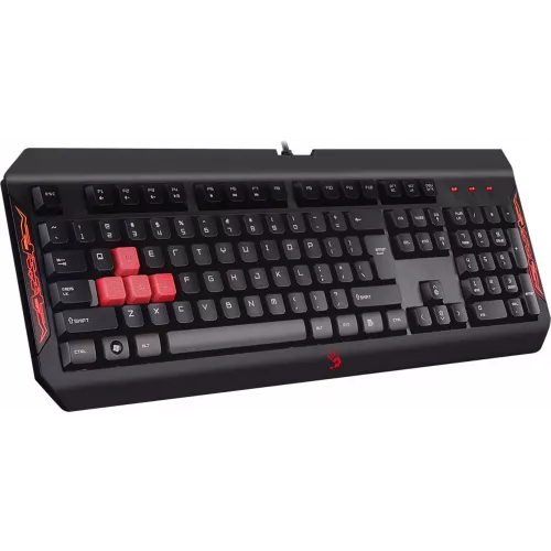 Клавиатура A4Tech Q100 черный USB for gamer LED (Q100 USB) кабель 1.8м