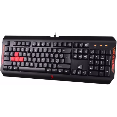 Клавиатура A4Tech Q100 черный USB for gamer LED (Q100 USB) кабель 1.8м