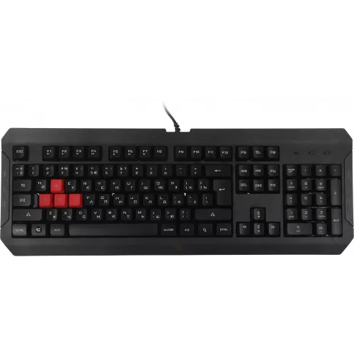 Клавиатура A4Tech Q100 черный USB for gamer LED (Q100 USB) кабель 1.8м