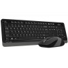 Клавиатура и мышь A4Tech Fstyler FG1010: Беспроводной мультимедийный комплект в черно-сером цвете