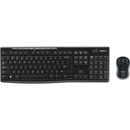 Клавиатура + мышь Logitech MK270 клав:черный мышь:черный USB беспроводная Multimedia (920-004518)