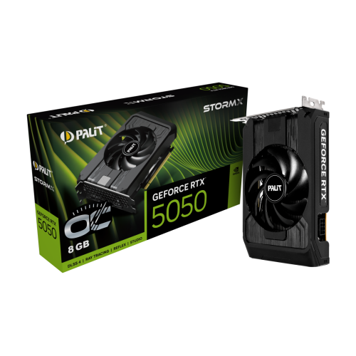 Видеокарта Palit PCI-E 5.0 PA-RTX5050 STORMX OC NVIDIA GeForce RTX 5050 8Gb 128bit GDDR6 2317/20000 HDMIx1 DPx3 HDCP Ret