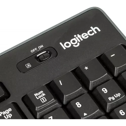 Клавиатура + мышь Logitech MK270 клав:черный мышь:черный USB беспроводная Multimedia (920-004518)