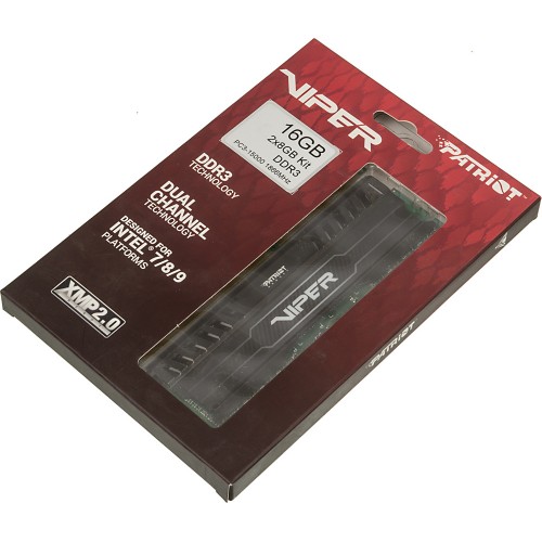 Память DDR3 2x8GB 1866MHz Patriot PV316G186C0K Viper 3 RTL Gaming PC3-14900 CL10 DIMM 240-pin 1.5В dual rank с радиатором Ret