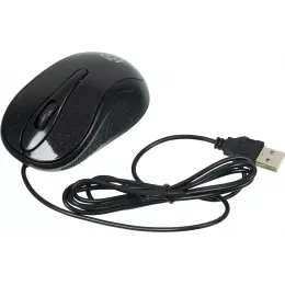 Мышь Оклик 385M черный оптическая 1600dpi USB для ноутбука 3but (1066858)