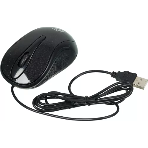 Мышь Оклик 385M черный оптическая 1600dpi USB для ноутбука 3but (1066858)