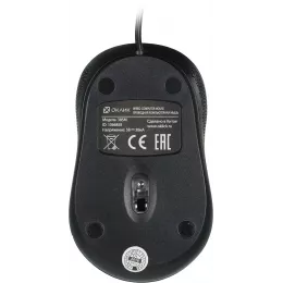 Мышь Оклик 385M черный оптическая 1600dpi USB для ноутбука 3but (1066858)