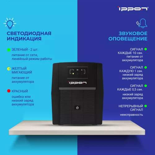 Источник бесперебойного питания Ippon Back Basic 2200 Euro 1320Вт 2200ВА черный