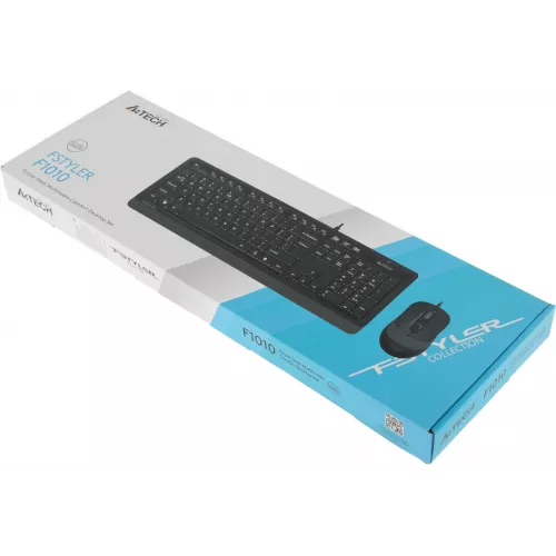 Клавиатура + мышь A4Tech Fstyler F1010 клав:черный/серый мышь:черный/серый USB Multimedia (F1010 GREY)