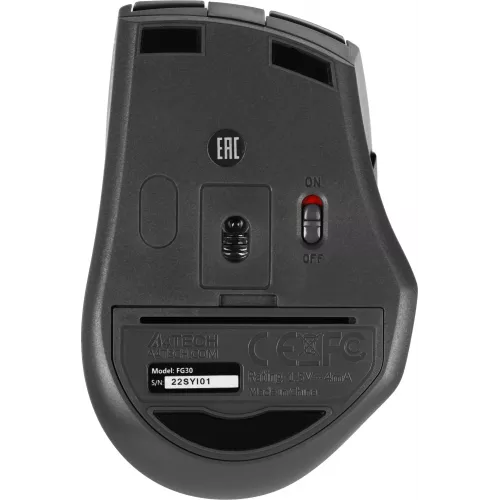 Мышь A4Tech Fstyler FG30 серый оптическая 2000dpi беспров. USB 6but (FG30 GREY)