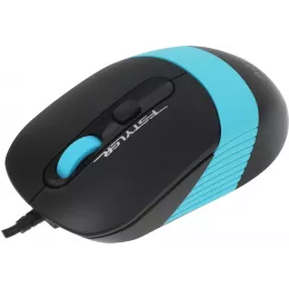 Мышь A4Tech Fstyler FM10 черный/синий оптическая 1600dpi USB 4but (FM10 BLUE)