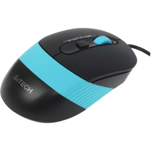 Мышь A4Tech Fstyler FM10 черный/синий оптическая 1600dpi USB 4but (FM10 BLUE)