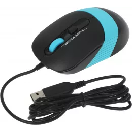Мышь A4Tech Fstyler FM10 черный/синий оптическая 1600dpi USB 4but (FM10 BLUE)