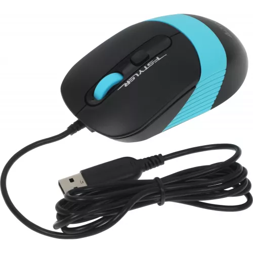 Мышь A4Tech Fstyler FM10 черный/синий оптическая 1600dpi USB 4but (FM10 BLUE)