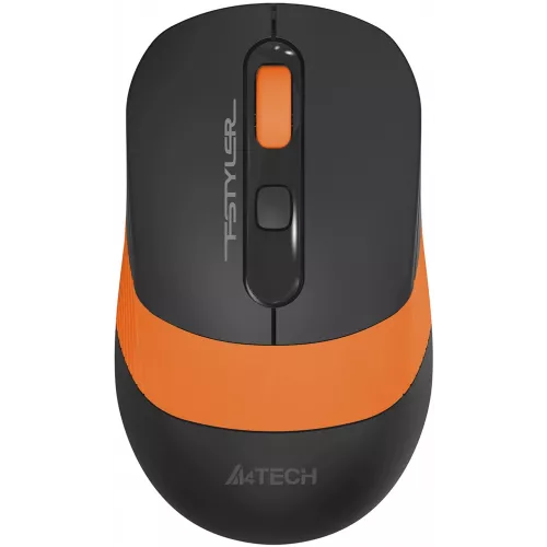 Мышь A4Tech Fstyler FG10S черный/оранжевый оптическая 2000dpi silent беспров. USB для ноутбука 4but (FG10S ORANGE)