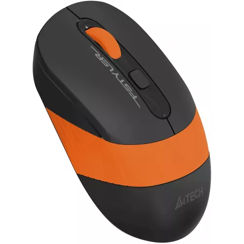 Мышь A4Tech Fstyler FG10S черный/оранжевый оптическая 2000dpi silent беспров. USB для ноутбука 4but (FG10S ORANGE)