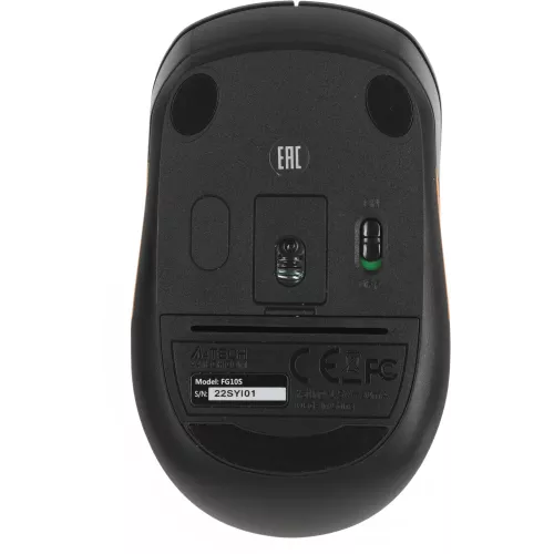 Мышь A4Tech Fstyler FG10S черный/оранжевый оптическая 2000dpi silent беспров. USB для ноутбука 4but (FG10S ORANGE)