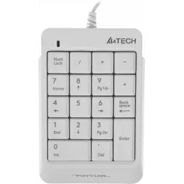 Числовой блок A4Tech FK13P белый USB slim для ноутбука (FK13P WHITE) кабель 1.5м
