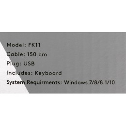 Клавиатура A4Tech FK11 белый USB slim (FK11 USB (WHITE)) кабель 1.5м