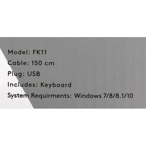 Клавиатура A4Tech FK11 белый USB slim (FK11 USB (WHITE)) кабель 1.5м