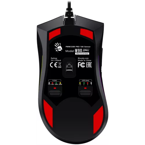 Мышь A4Tech Bloody W90 Pro черный оптическая 16000dpi USB 10but