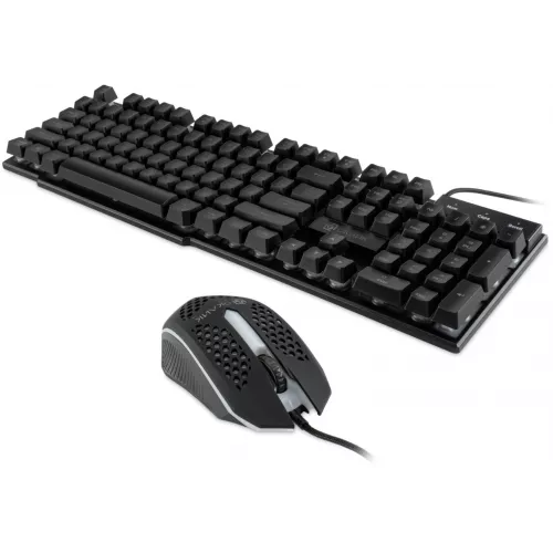 Клавиатура + мышь Оклик 400GMK клав:черный мышь:черный USB LED (1546779)