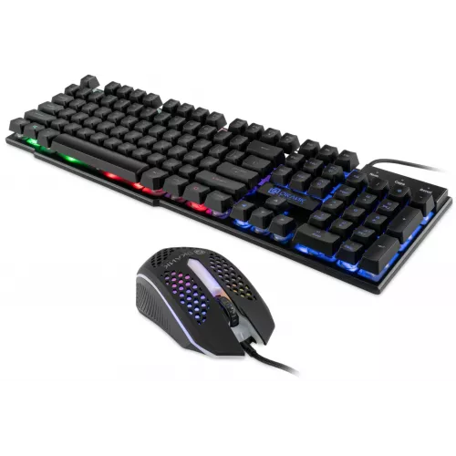 Клавиатура + мышь Оклик 400GMK клав:черный мышь:черный USB LED (1546779)