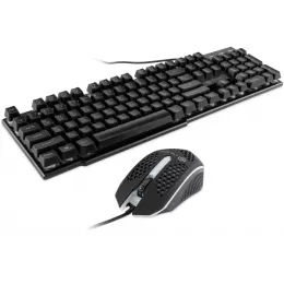 Клавиатура + мышь Оклик 400GMK клав:черный мышь:черный USB LED (1546779)