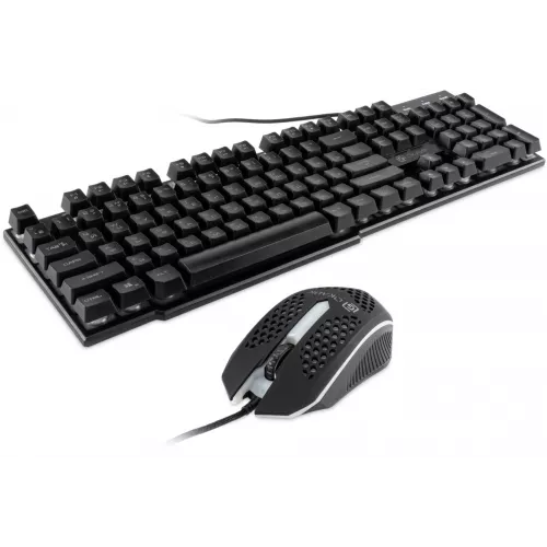 Клавиатура + мышь Оклик 400GMK клав:черный мышь:черный USB LED (1546779)