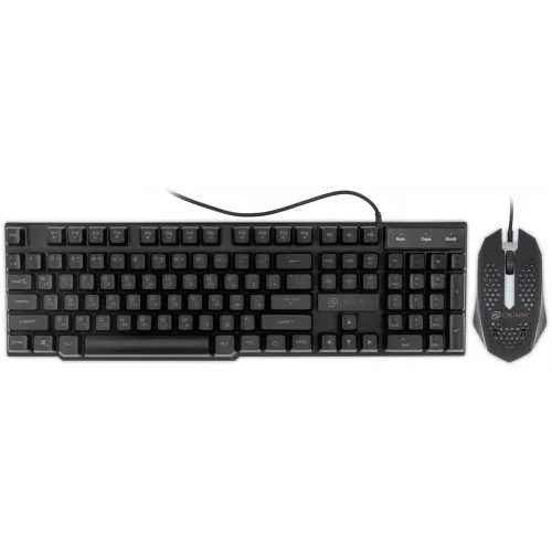 Клавиатура + мышь Оклик 400GMK клав:черный мышь:черный USB LED (1546779)