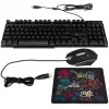 Клавиатура + мышь Оклик 400GMK клав:черный мышь:черный USB LED (1546779)