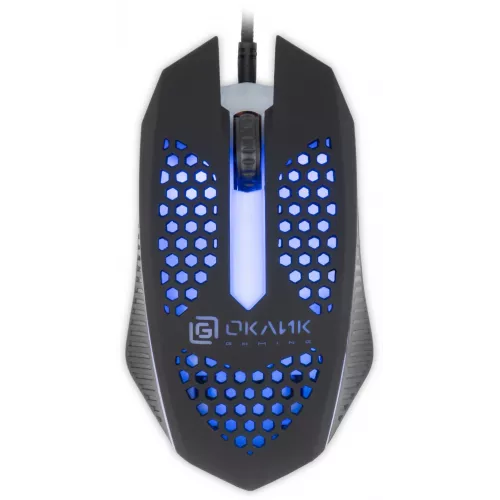 Клавиатура + мышь Оклик 400GMK клав:черный мышь:черный USB LED (1546779)