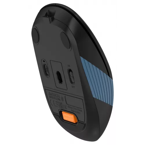 Мышь A4Tech Fstyler FB10C черный/синий оптическая 2000dpi беспров. BT/Radio USB 4but (FB10C ASH BLUE)